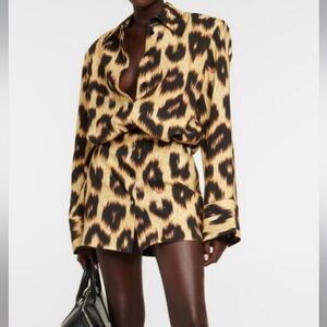 The Attico Leopard Print Mini Dress L  us8